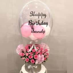 Luxury Balloon Hamper with Flowers