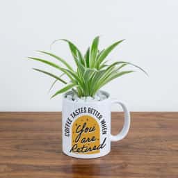 Retirement Mug with Plant