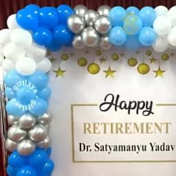 Retirement Backdrop Decoration