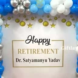 Retirement Backdrop Decoration