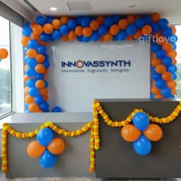 Diwali Office Decoration With Balloons