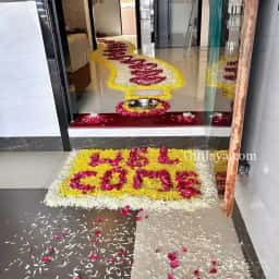 Entrance Flower Decoration for Welcome Baby