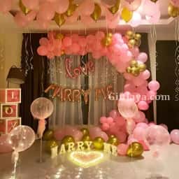 Marry Me Proposal Decor