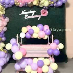 Baby Girl Naming Backdrop