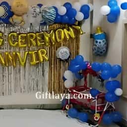 Baby Naming Balloon Setup