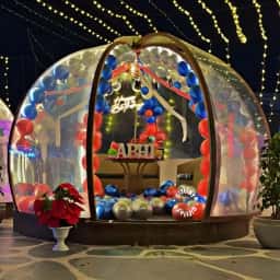 Dome Setup with Dinner