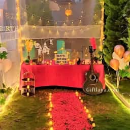 Scenic Candle Light Dinner Setup