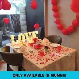 Private Candle Light Dinner Setup