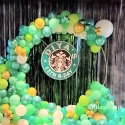Starbucks Theme Birthday Decoration