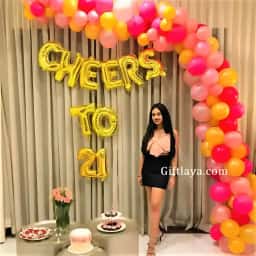 21st Balloon Arch Decoration