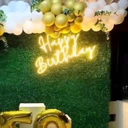 Birthday Green Backdrop Decoration