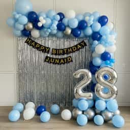 Balloon Arch Birthday Setup