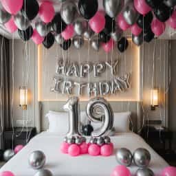 Romantic 19th Birthday Decoration for Girl