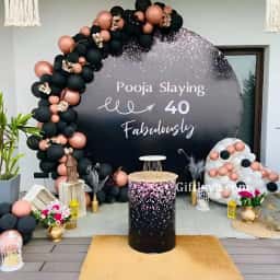 Black Theme Birthday Decoration