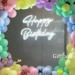 Pastel Balloon Birthday Ring Decoration