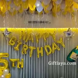 Gold Birthday Balloon Decoration