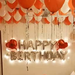 Elegant Birthday Room Arrangement