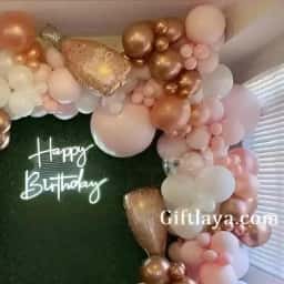 Green Backdrop Birthday Decoration