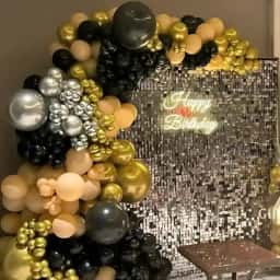 Silver Sequence Decoration for Birthday