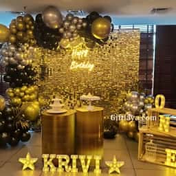 Golden Premium Birthday Decoration