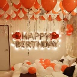 Elegant Birthday Room Arrangement