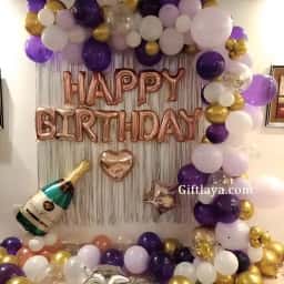 Simple Purple Birthday Decoration