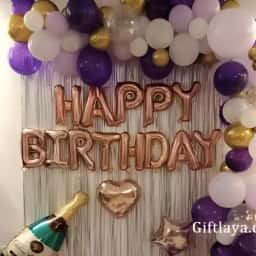 Simple Purple Birthday Decoration