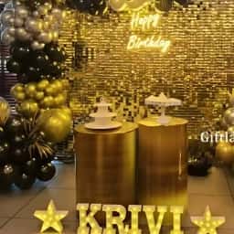 Golden Premium Birthday Decoration
