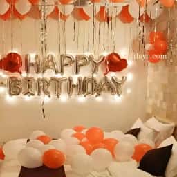 Elegant Birthday Room Arrangement