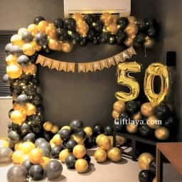 Black Gold Balloon Decoration