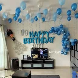Simple Blue Balloon Decoration
