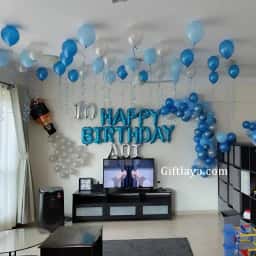Simple Blue Balloon Decoration