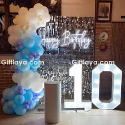 Blue Silver Sequins