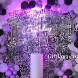 Silver Sequins Birthday Decoration
