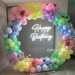 Pastel Balloon Birthday Ring Decoration