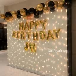 Simple Light Birthday Decoration at Home