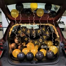 Black Golden Car Decor