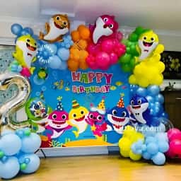 Baby Shark Theme Birthday Decoration