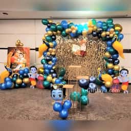 Krishna Theme Balloon Decoration