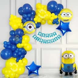 Minion Theme Balloon Decorations for Kids