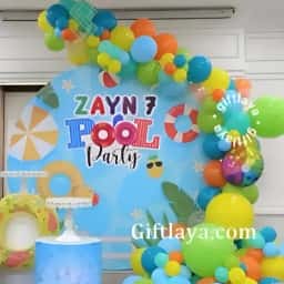 Pool Party Theme Birthday Decoration