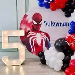 Spider Web Backdrop Setup