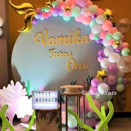 Mermaid Backdrop Birthday Decoration