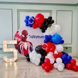 Spider Web Backdrop Setup