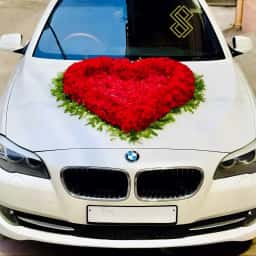 Simple Romantic Wedding Car Decoration