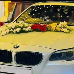 Elegant BMW Wedding Car Decoration