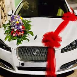 Vibrant Love Wedding Car Decoration