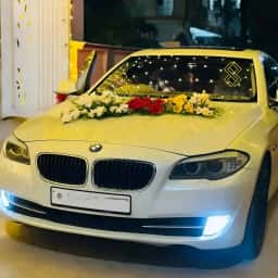 Elegant BMW Wedding Car Decoration