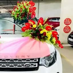 Wedding Car Decoration with Net