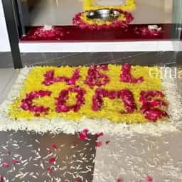 Entrance Flower Decoration for Welcome Baby